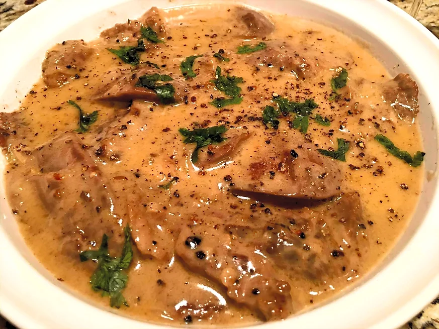 Ox Tongue in Creamy Sauce